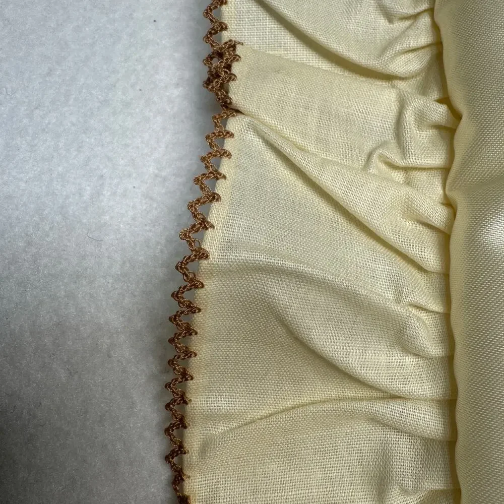 Vintage 1960s The Quiltex Co Satin Baby Crib Comforter Teddy Bear Ruffle 34x42
